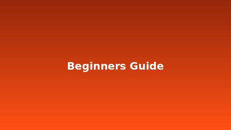Beginner's Guide
