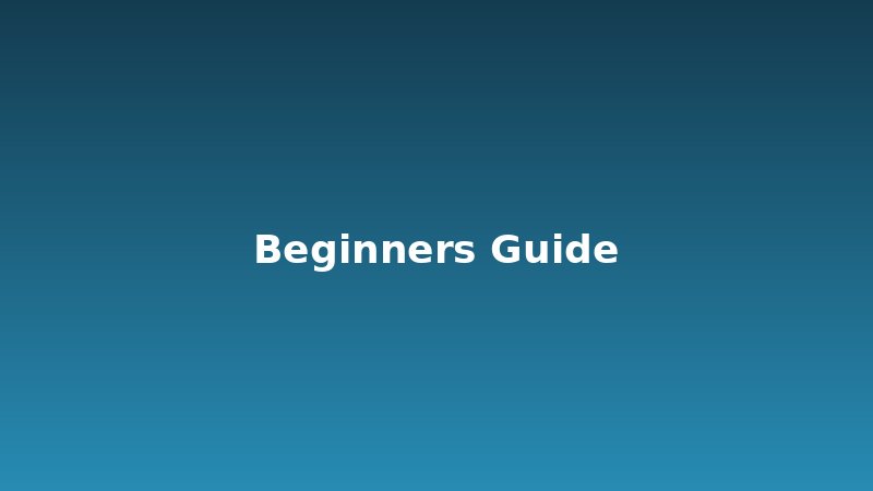 Beginner's Guide