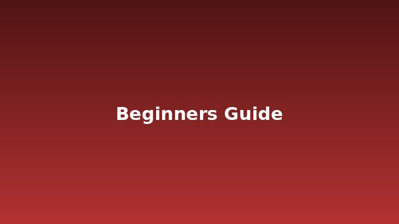Beginner's Guide